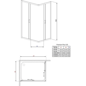 Radaway Premium Plus D 75x90