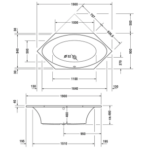 Baño Duravit 2x3 200x100