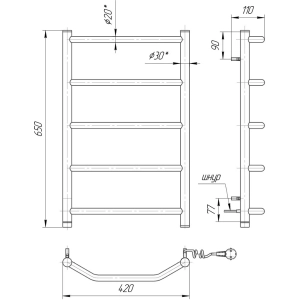 Secador de toallas MARIO Trapeze HP-I