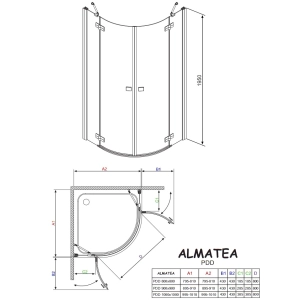 Radaway Almatea PDD E 90x80