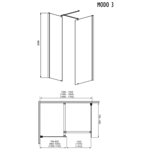 Radaway Modo III 140x80