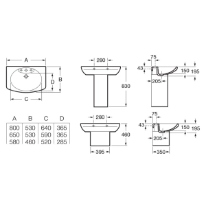 Lavabo Roca Dama Senso 325512