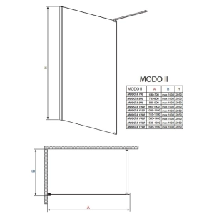 Radaway Modo II 70