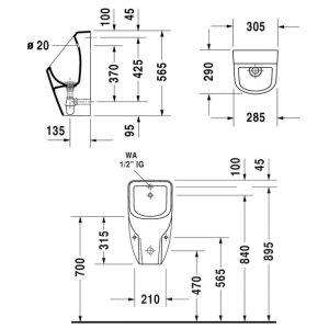 Urinario Duravit D-Code 082930