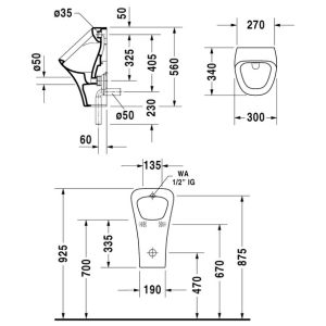 Urinario Duravit DuraStyle 280430