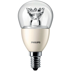 Bombilla Philips LEDluster P48 CL D 6W 2700K E14