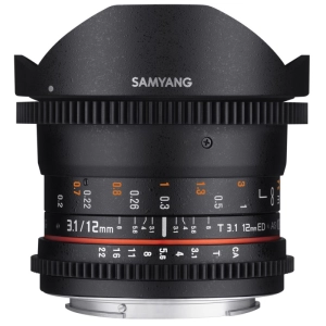 Lente Samyang 12 mm T3.1 VDSLR ED AS NCS Fish-eye