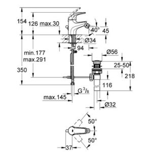 Mezclador Grohe BauCurve 23166000