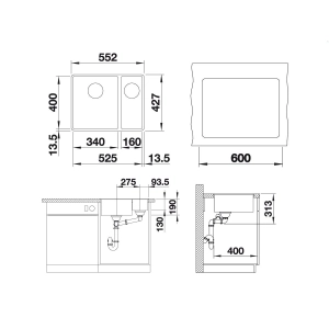 Blanco Subline 340/160-F 519803