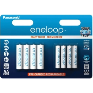 Acumulador / batería Panasonic Eneloop 4xAA 1900 mAh + Eneloop 4xAAA 750 mAh