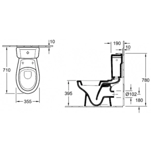 Inodoro Villeroy y Boch Amica 669010