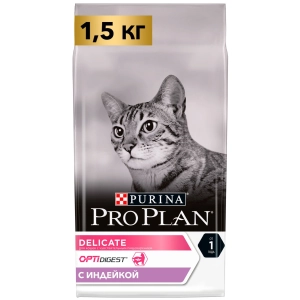 Alimento para gatos Pro Plan Adult Delicate Sensitive Turkey 1,5 kg