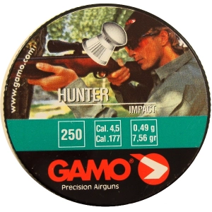 Balas y cartuchos Gamo Hunter 4,5 mm 0,49 g 250 pcs