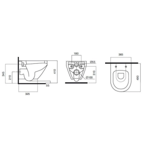 Inodoro AM-PM Spirit C701739SC