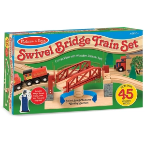 Melissa&Doug Swivel Bridge Train Set