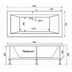 Triton Valencia 170x75