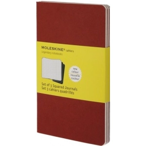 Bloc de notas Moleskine Set of 3 Ruled Cahier Journals Pocket Red