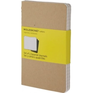 Bloc de notas Moleskine Set of 3 Ruled Cahier Journals Pocket Beige