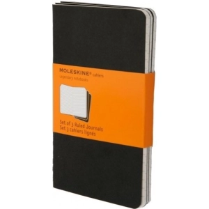 Bloc de notas Moleskine Set of 3 Ruled Cahier Journals Pocket Black