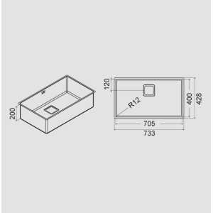 Fregadero Fulgor Milano P1B 7343 Q U