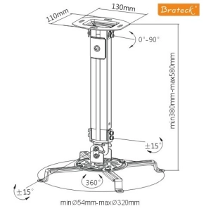 Soporte para proyector Brateck PRB-18S