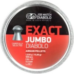 Balas y cartuchos JSB Exact Jumbo Diabolo 5,5 mm 1,03 g 500 pcs