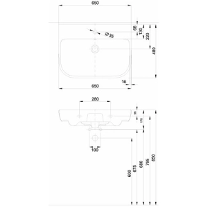 Lavabo Kolo Traffic 65 L91165