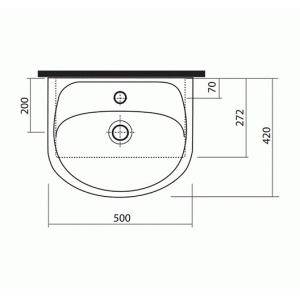 Lavabo Kolo Solo 50 71950