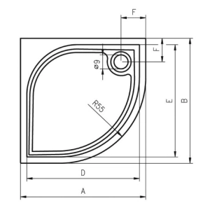 Plato de ducha RIHO Kolping DB10 80x80