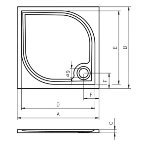 Plato de ducha RIHO Kolping DB20 80x80