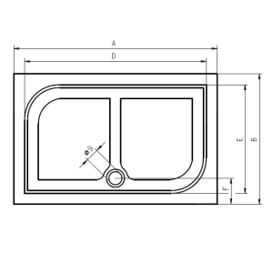 Plato de ducha RIHO Kolping DB36 140x90