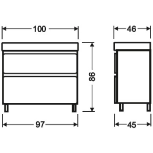 Mueble bajo lavabo Moydodyr Palermo 80-F