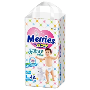 Pañales Merries Pants L / 42 pcs