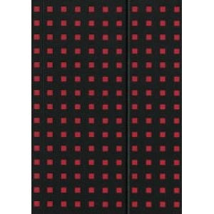 Bloc de notas Paper-Oh Ruled Notebook Quadro B5 Black Red