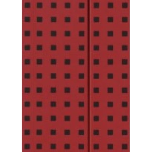 Bloc de notas Paper-Oh Ruled Notebook Quadro B6 Red Black