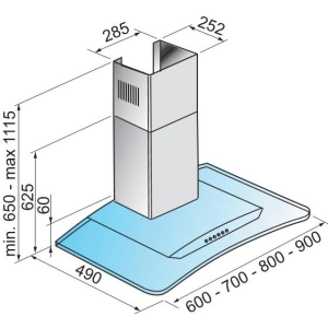 Capó Zirtal KD-MG LUX 90 IX/Glass