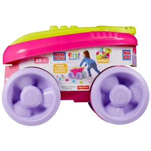 MEGA Bloks Block Scooping Wagon Pink CNK33