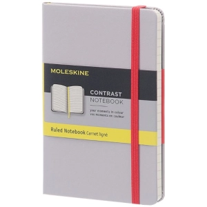 Bloc de notas Moleskine Contrast Ruled Notebook Pocket Grey