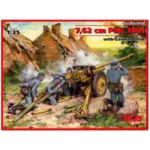 Maqueta ICM 7,62 cm Pak 36(r) with German Crew (1:35)