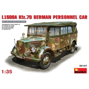 Montaje modelo MiniArt L1500A Kfz.70 German Personnel Car (1:35)