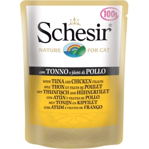 Alimento para gatos Schesir Adult Pouch Tuna/Chicken 0,1 kg