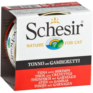 Comida para gatos Schesir Adult Canned Tuna/Shrimps 0,085 kg