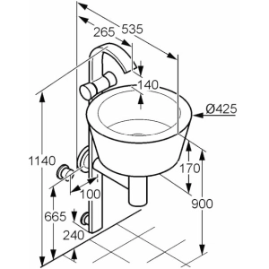 Lavabo Kludi Joop 55115D2