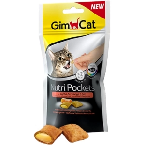 Comida para gatos Gimpet Adult Nutri Pockets Salmon/Omega 0,06 kg