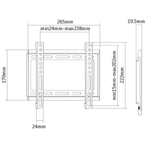 Soporte/Montaje Brateck KL22-22F