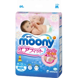 Pañales Moony Diapers M / 64 pcs