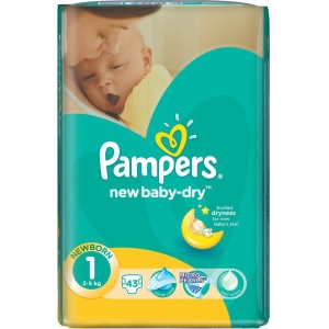 Pañales Pampers New Baby-Dry 1 / 43 pcs