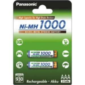 Acumulador / batería Panasonic High Capacity 2xAAA 1000 mAh