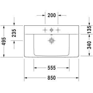 Lavabo Duravit P3 Comforts 233285