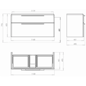 Mueble bajo lavabo Kolo Traffic 120-2